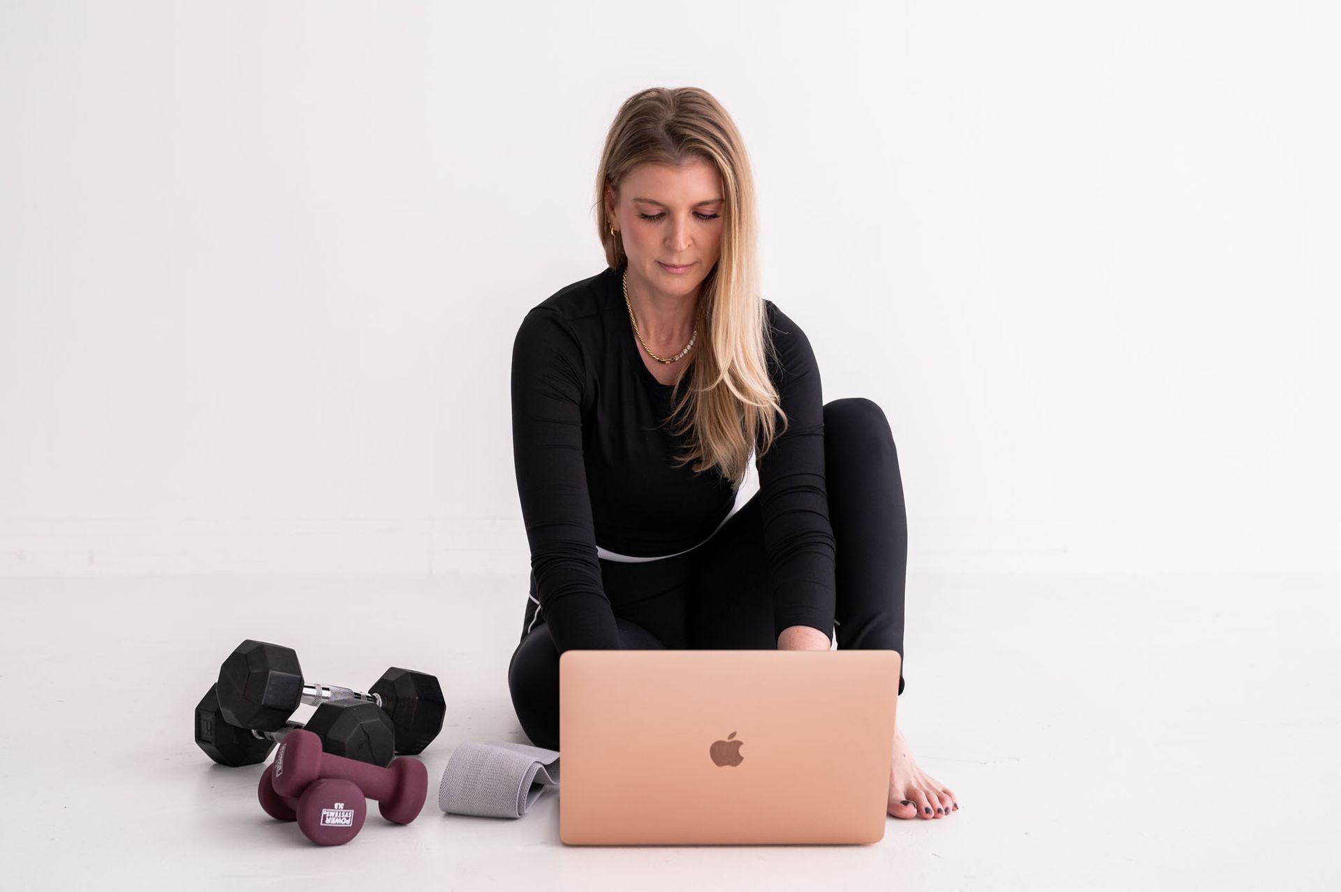 Using a computer to communicate.