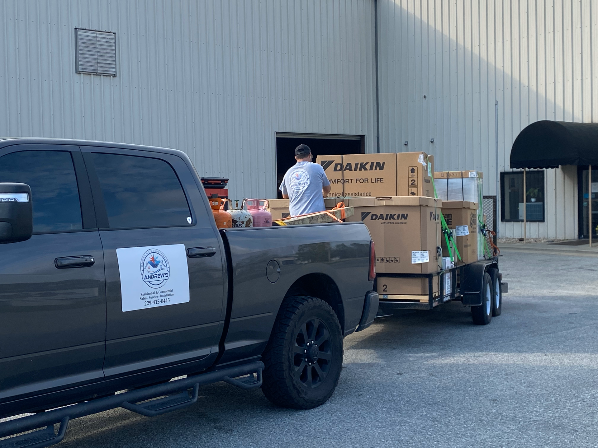 Andrews Heating and Air Conditioning LLC getting all your need in our service van