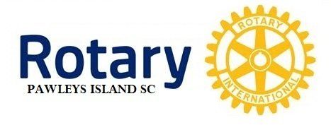 A logo for the rotary club in pawleys island sc