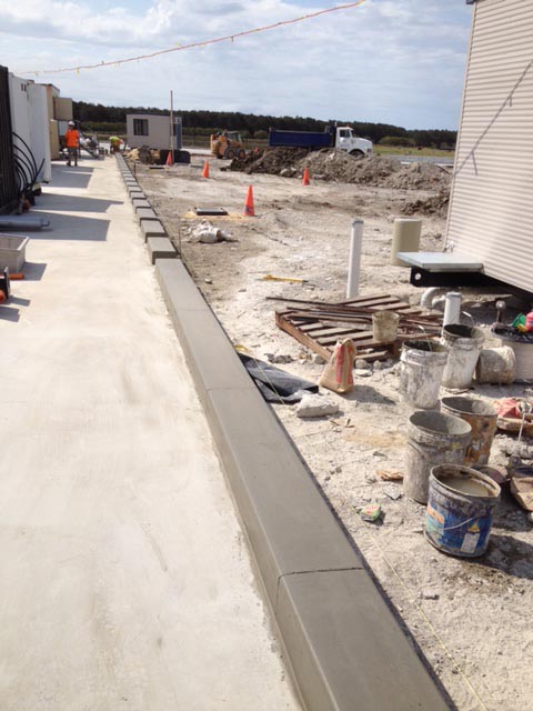 straight car park kerb