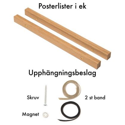 Posterhängare Retro innehåll i paket