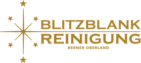A logo for blitzblank reinigung berner oberland