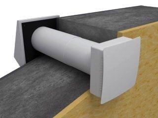 Immagine esplicativa sul posizionamento del dispositivo Ventilazione meccanica controllata - muro in sezione