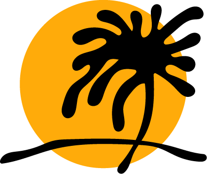 A logo for baechtet creek inn with a tree in the middle