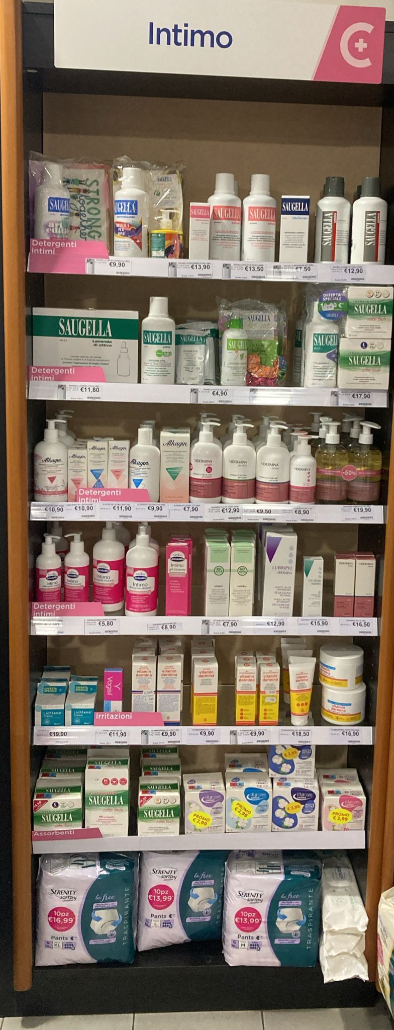 esposizione prodotti per l'igiene della persona