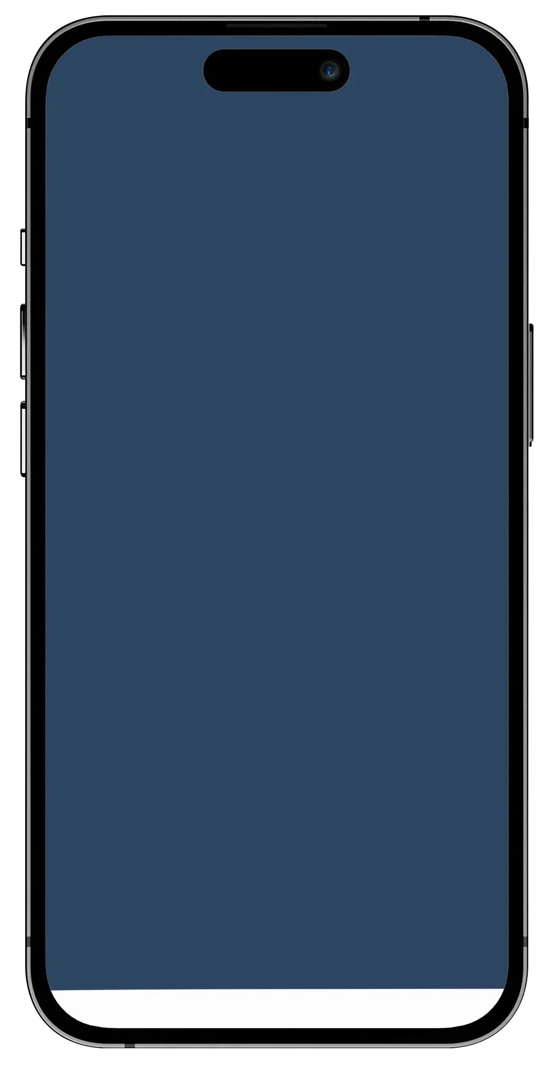 A drawing of a cell phone with a blue screen on a white background.