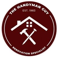 The logo for the handyman guy is a renovation specialist.