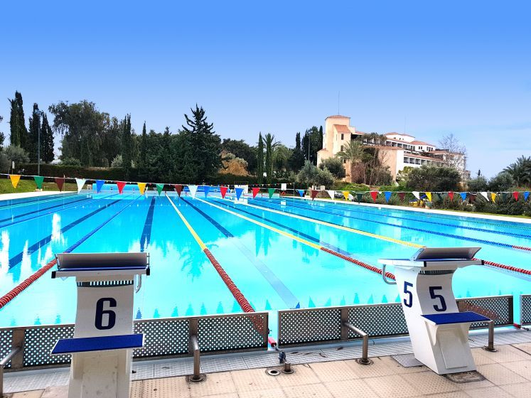 Sports Abroad swimming training camps at Coral Beach, Coral Bay, Cyprus.