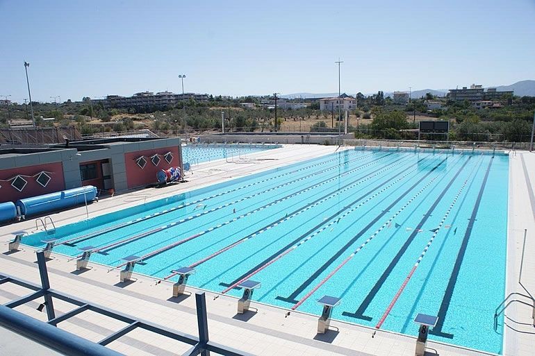 Sports Abroad swimming training camps at Sportcamp Loutraki, Greece.