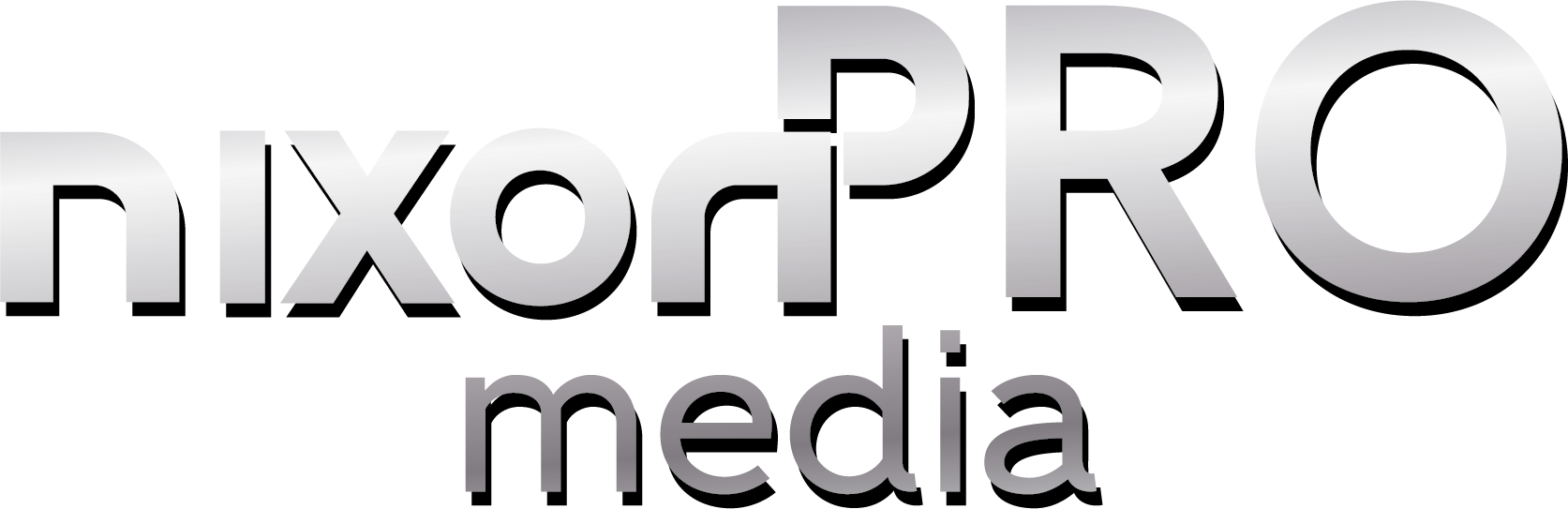 The nixon pro media logo is shown on a white background