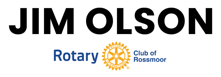 Jim Olson of the Rotary Club of Rossmoor