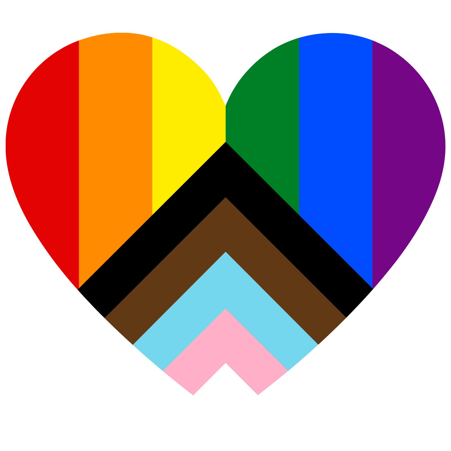 Heart-Shaped Pride Flag