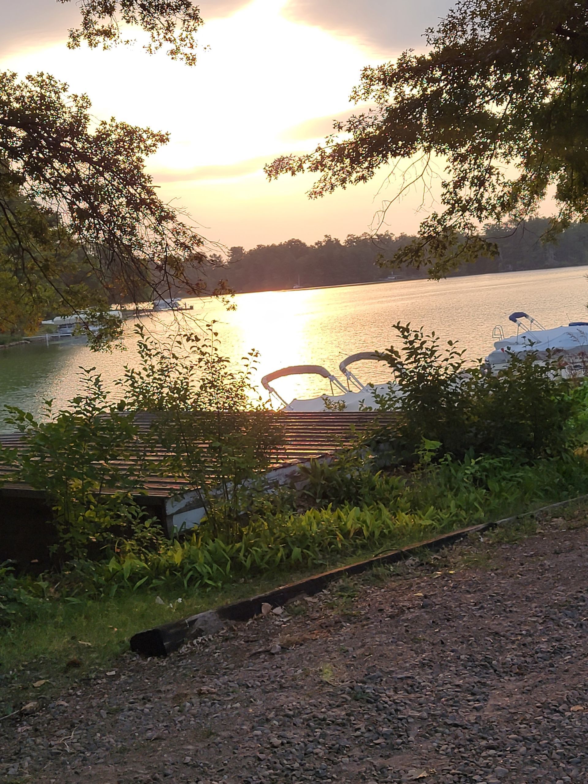 sunset on the lake