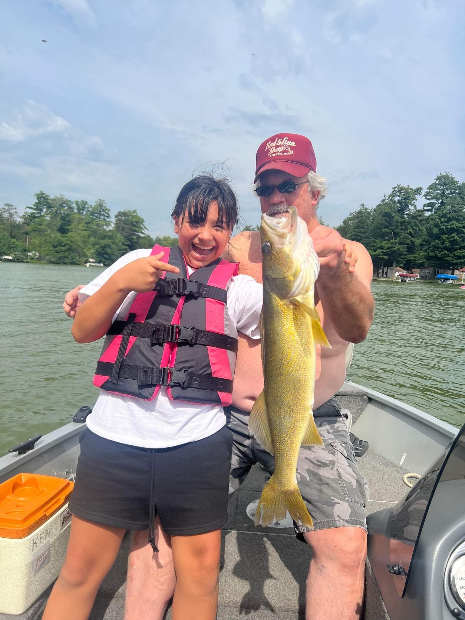 fish caught on the lake