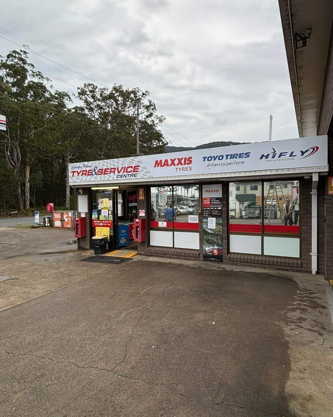 A Store Front With A Sign That Says Maxxis On It — Camden Haven Tyre & Brake Centre In Laurieton, NSW