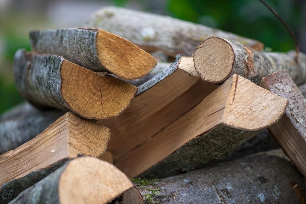 A Pile Of Logs Stacked On Top Of Each Other — Camden Haven Tyre & Brake Centre In Laurieton, NSW