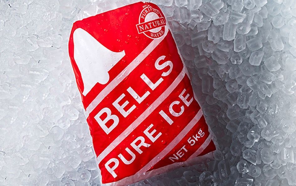 A Bag of Bells Pure Ice Sits on a Pile of Ice — Camden Haven Tyre & Brake Centre In Laurieton, NSW