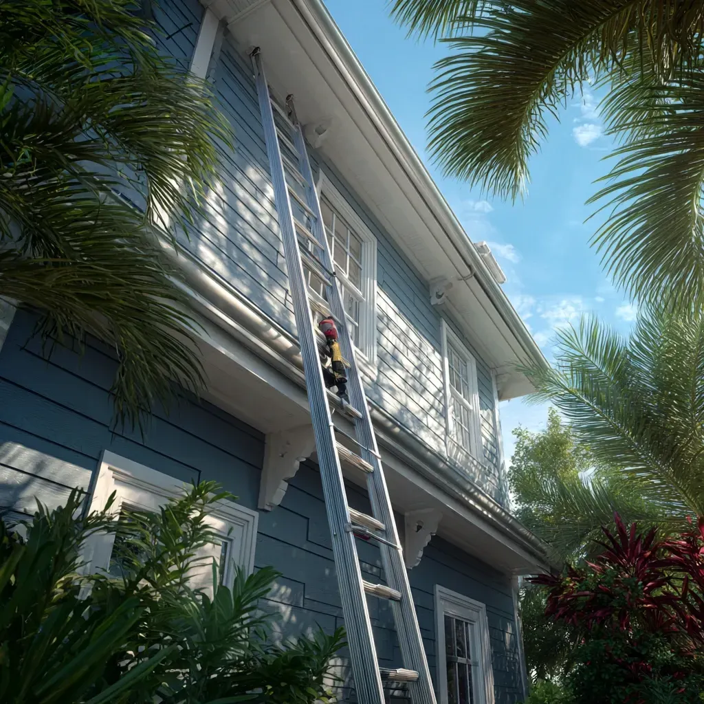 Professional gutter maintenance Brandon FL including gutter cleaning, re-sloping problem areas, and caulking seam leaks.