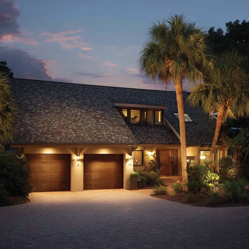 High-performance asphalt shingle roofing in Brandon FL including GAF ArmorShield II impact-resistant shingles and WeatherBlock synthetic underlayment.