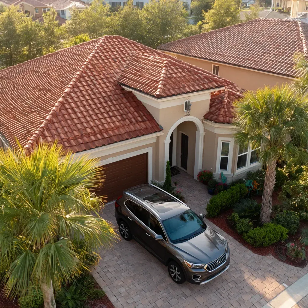Lightweight concrete tile roofing Brandon FL featuring flat tile systems, ice & water barrier upgrades, and Miami-Dade NOA approved installation methods.