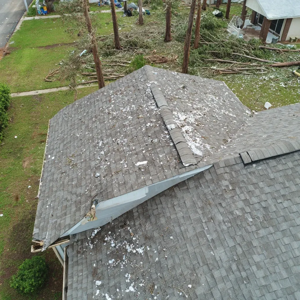 Emergency roof repair Brandon FL services offering 24/7 tarp installations, chimney leak sealing, and soffit blowout repairs following tropical storms.