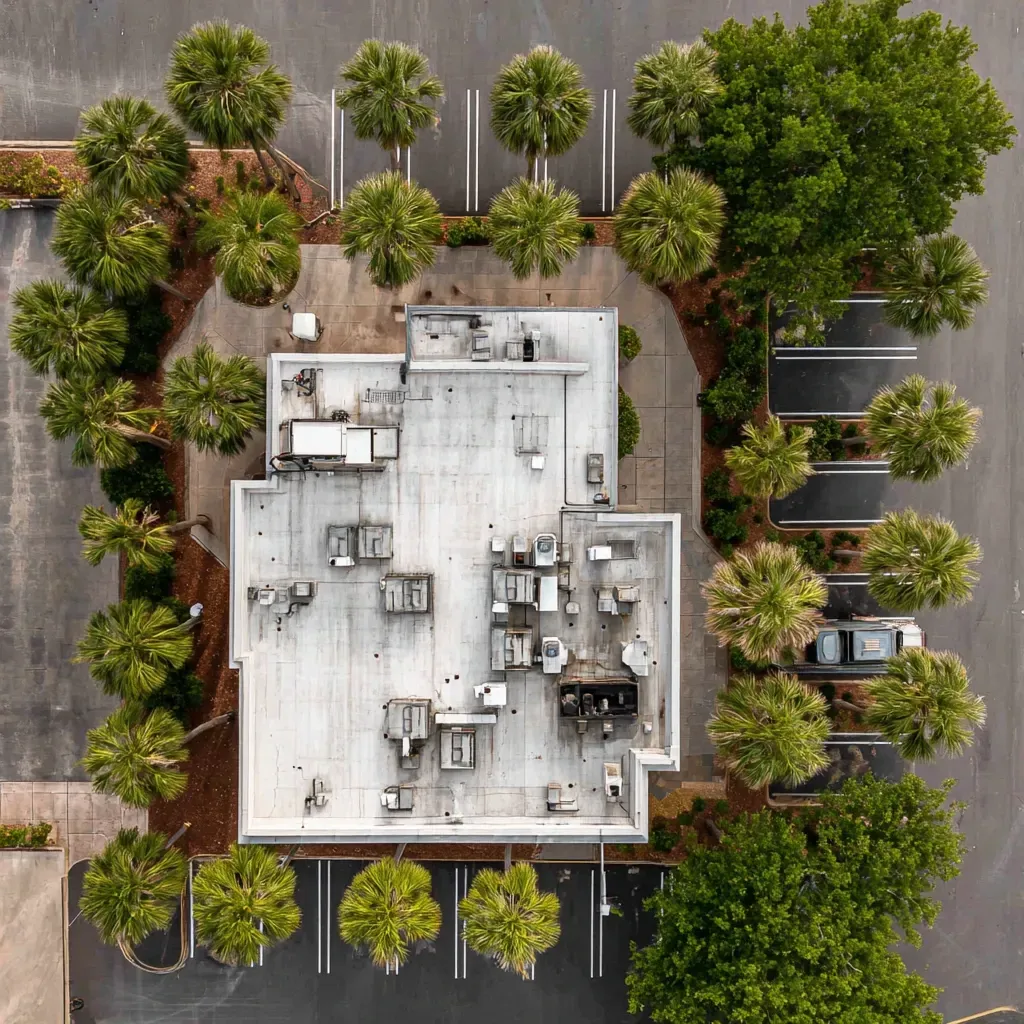 TPO field seam repair Brandon FL rewelding failed seams, patching punctures, and re-flashing penetrations around rooftop units.