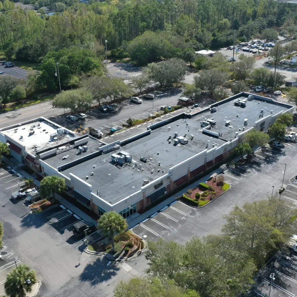 Apartment complexes in Brandon FL showing common use of modified bitumen roofing, asphalt shingles, and roof maintenance schedules.