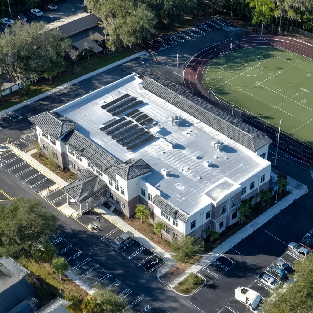 Brandon FL commercial roof coatings using GAF United Coatings for long-term protection on TPO, PVC, EPDM, and modified bitumen systems.