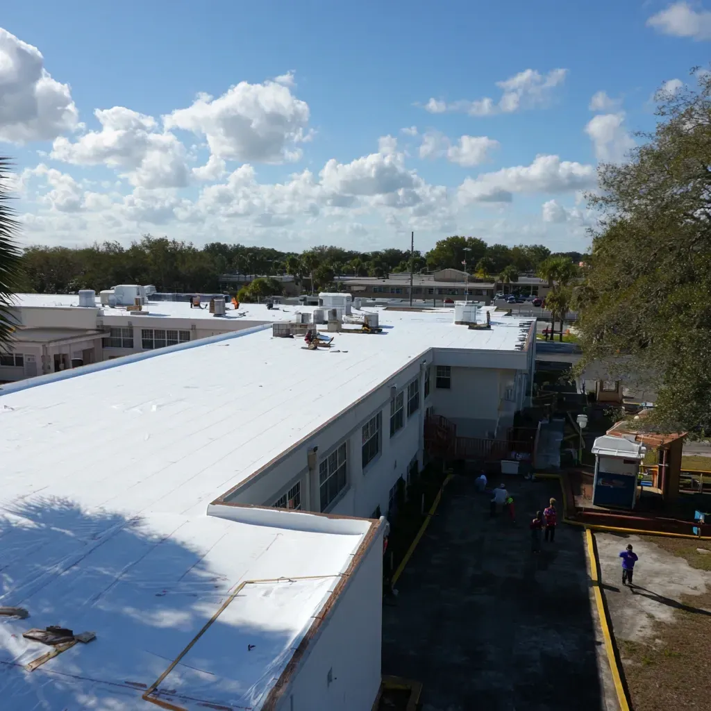 Public schools in Brandon FL undergoing roof inspections, maintenance programs, and TPO installations for energy savings.