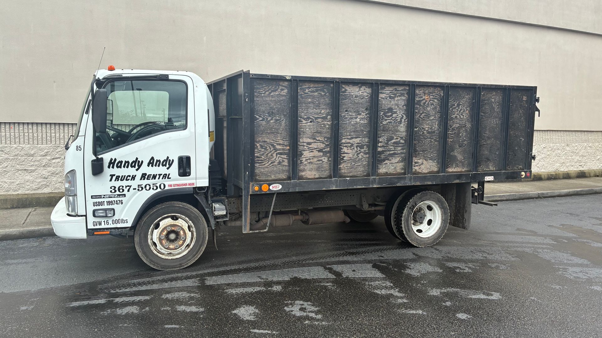 yard debris dump truck