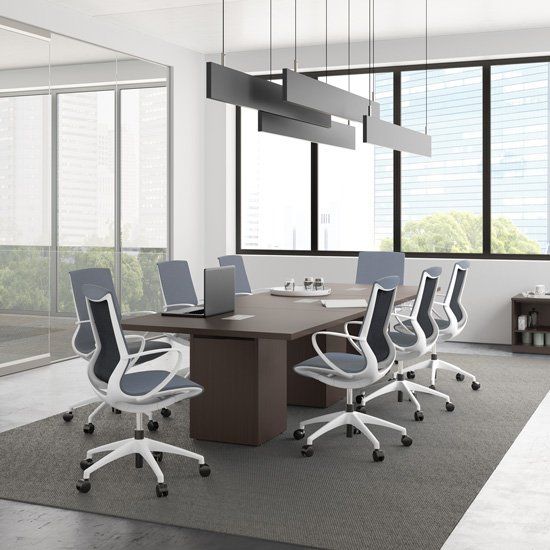 OS Rectangular table with cube base in Espresso