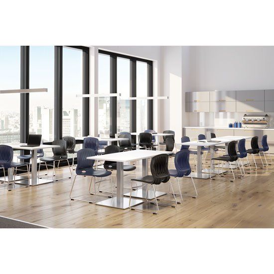 OS Breakroom tables with poly chairs