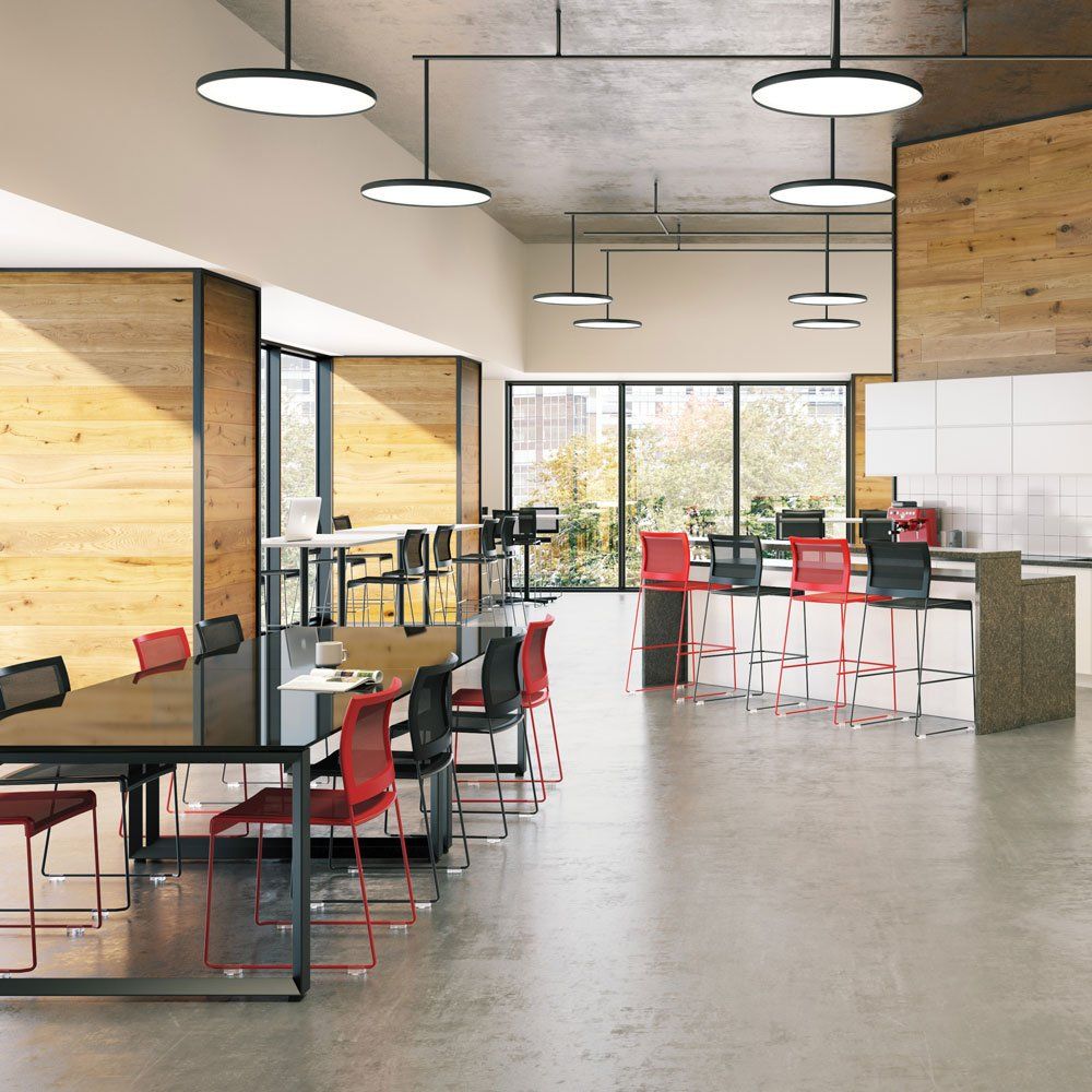 OS Color Stack mesh breakroom chairs & stools