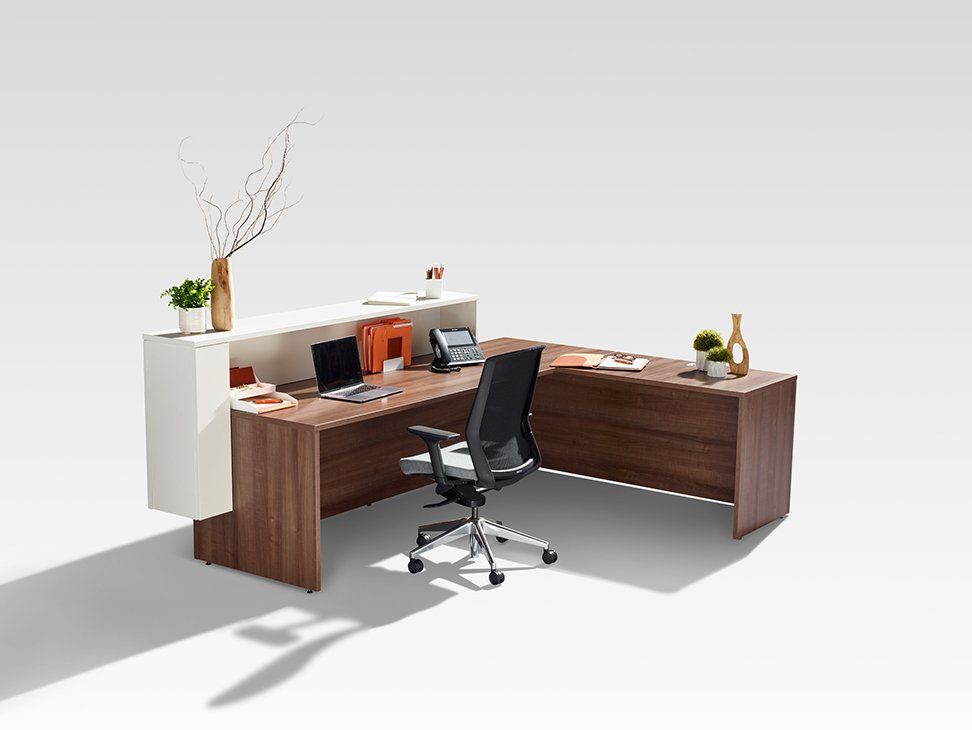 Tayco Aloha L-shape reception desk interior