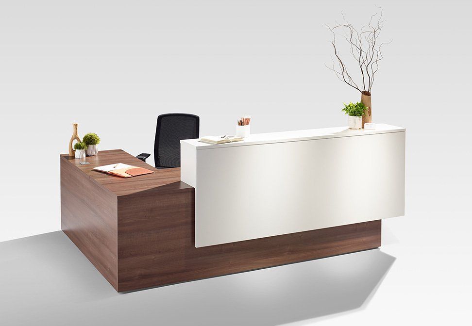 Tayco Aloha modern reception desk with partial transaction top