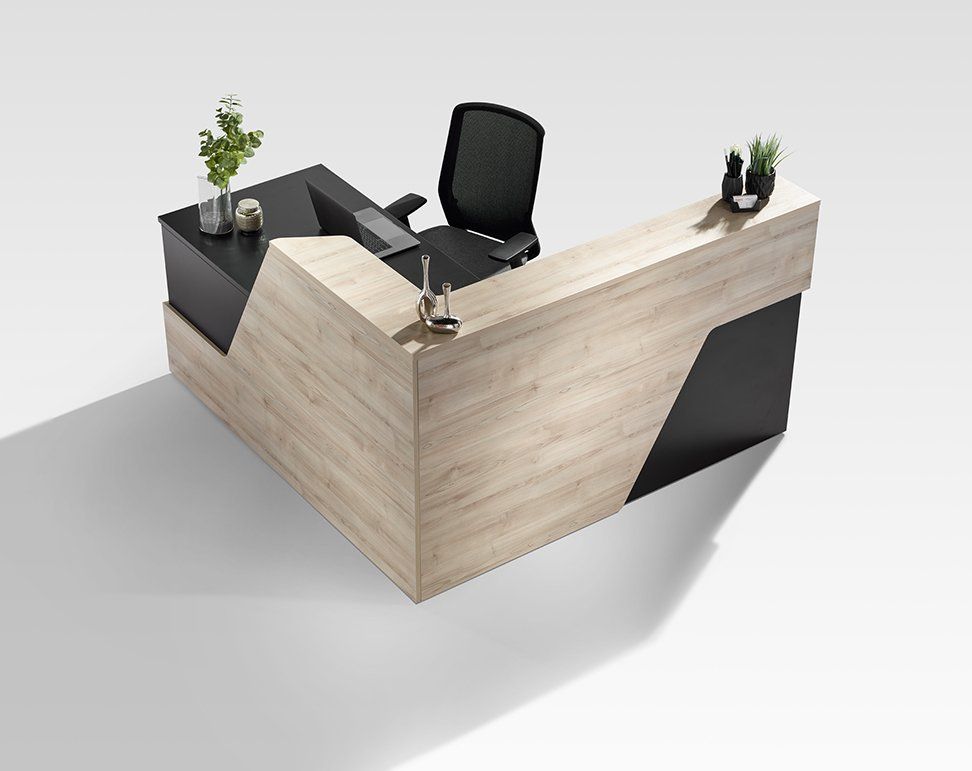 Tayco Karibu angled cut-away reception desk