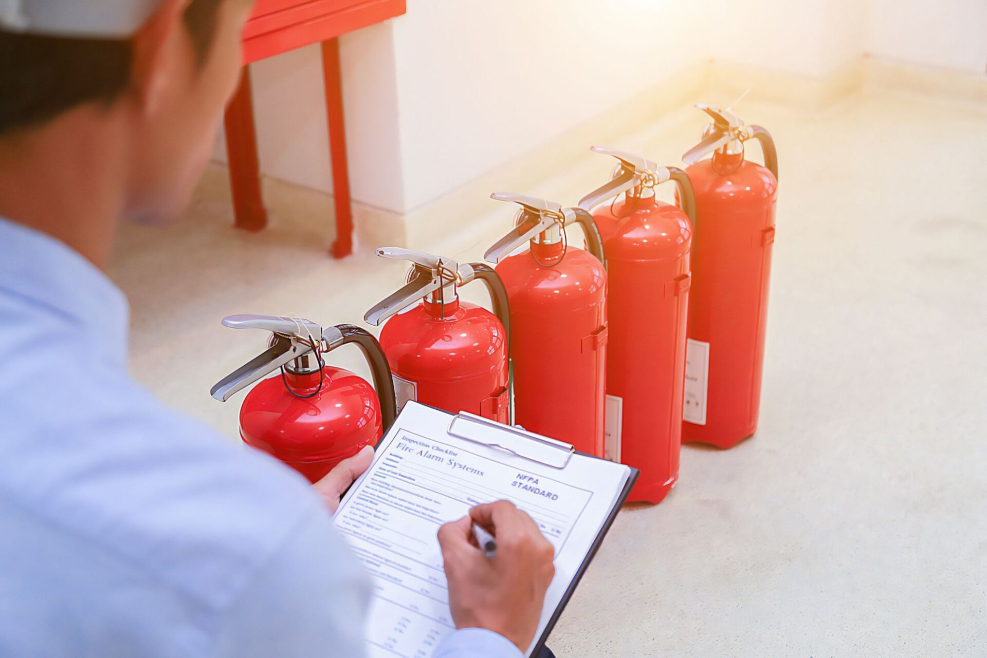 Inspection Of Fire Extinguisher — Revive Training in Alstonville, NSW