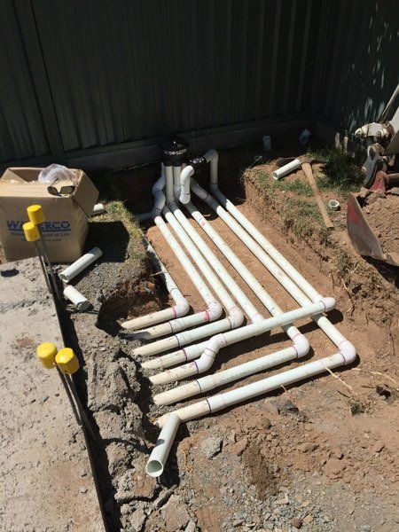 Installed pool pump system with network of pipes