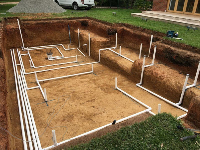construction of a pool in progress