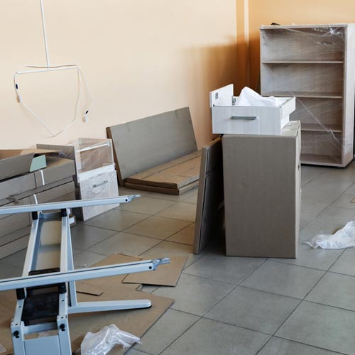 packed furniture to a new and modern office repair