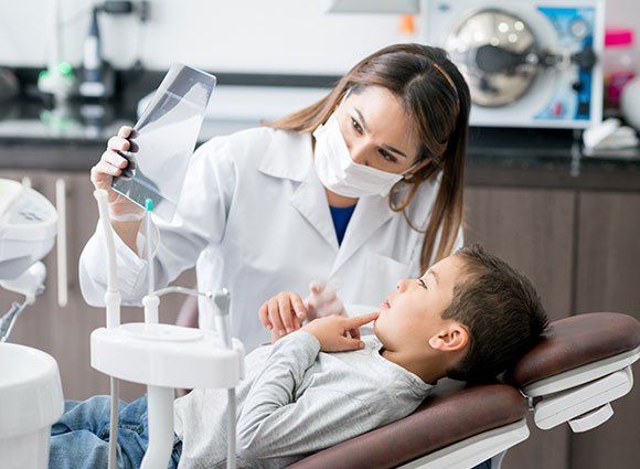 Little Boy With Dentist — Haverhill, MA — Haverhill Dental Associates Inc