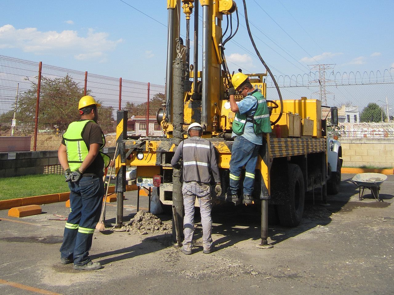 Personnel Conducting Geotechnical Investigation