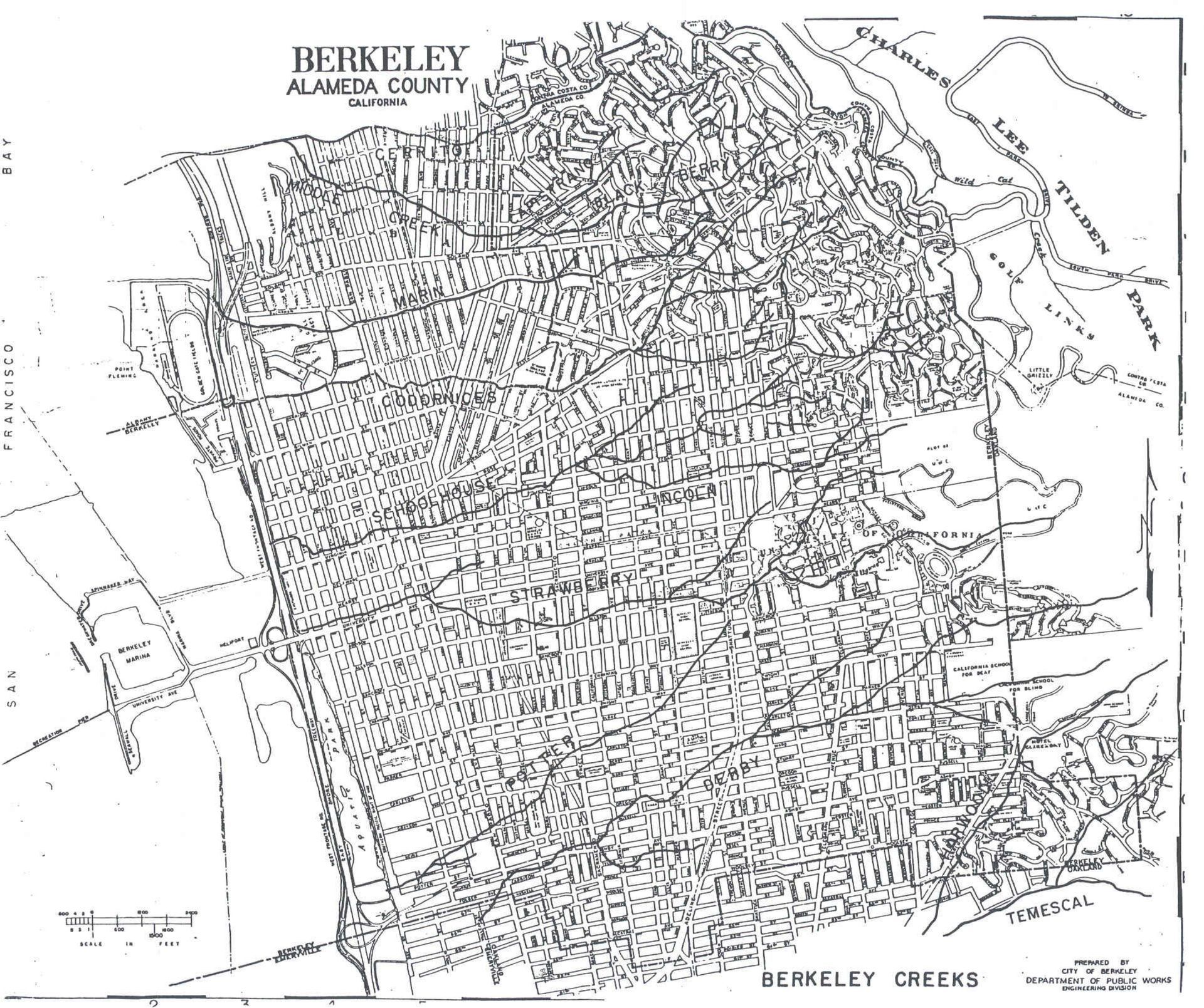 Berkeley Historic Creek Map