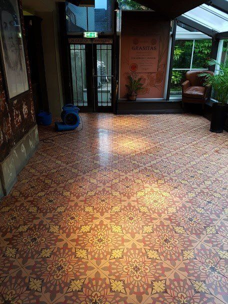 Encaustic Tiled Floor Polishing