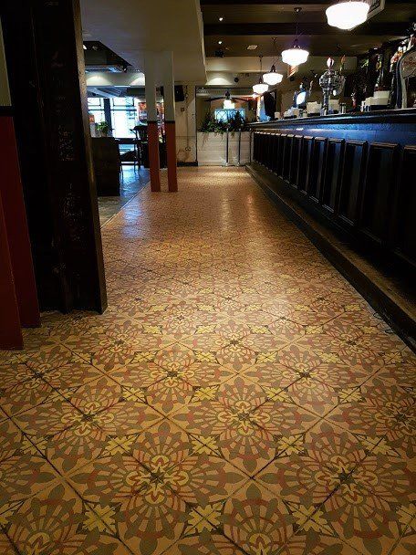 Encaustic Tile Floor Cleaned and Sealed