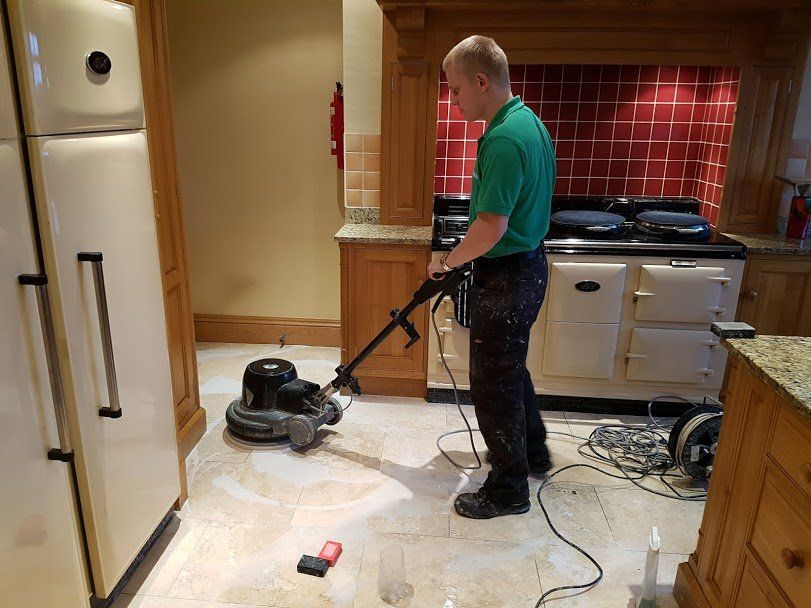 Travertine Tiles Cleaning and Polishing