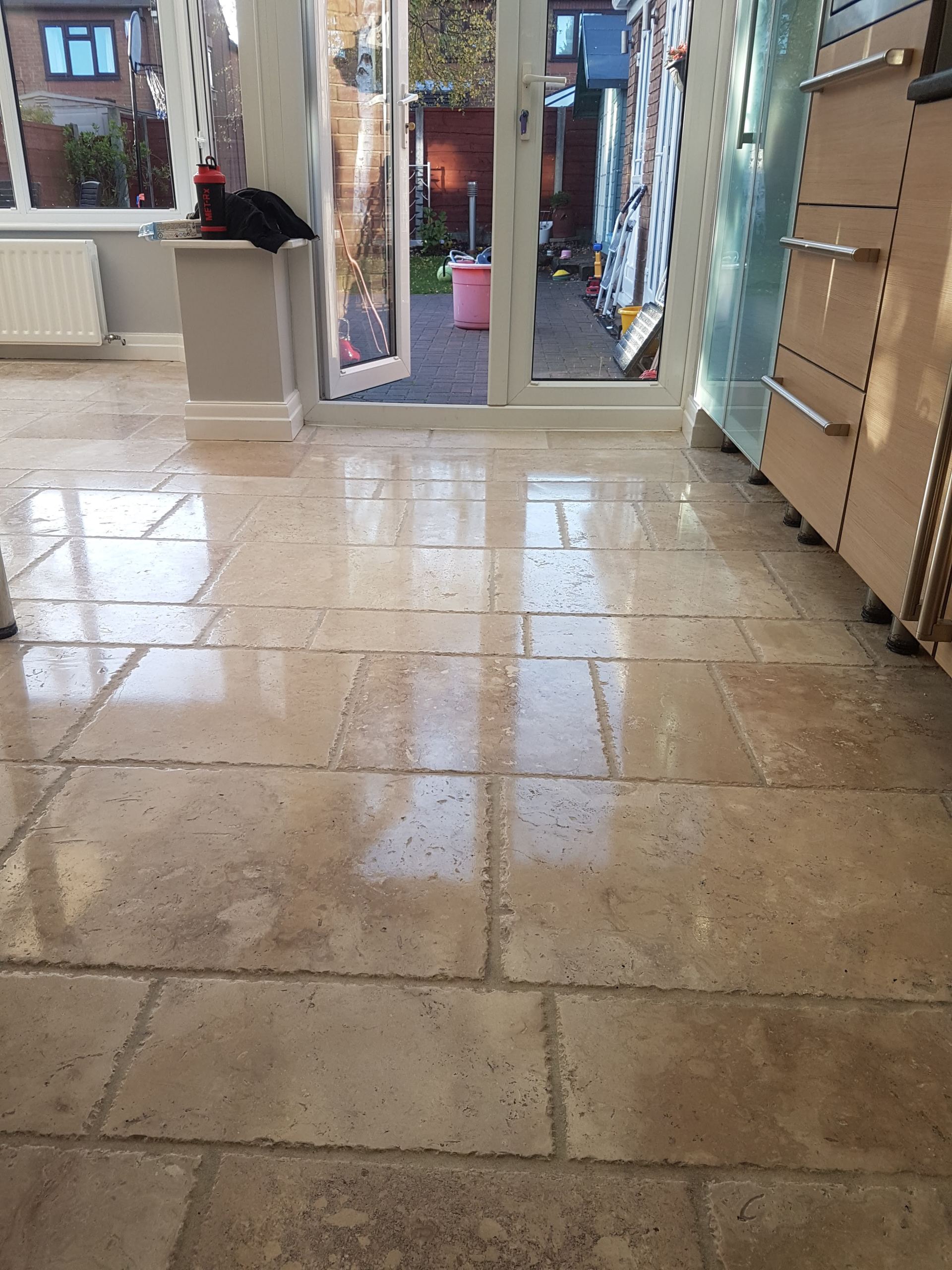 Travertine Stone Floor Polishing and Cleaning