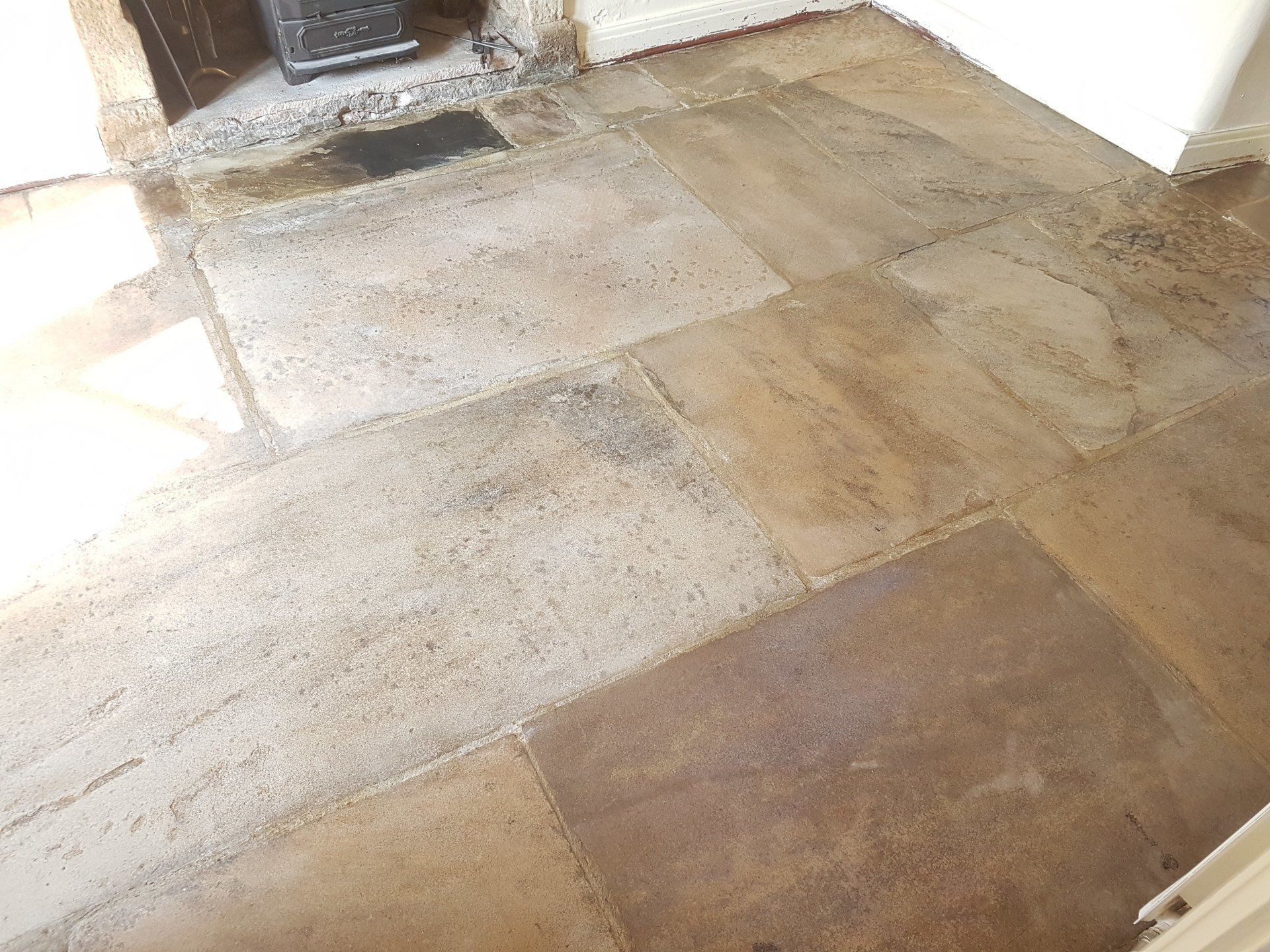 Flagstone Floor Cleaning
