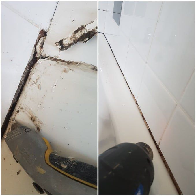 Bathroom Mouldy Silicone Replacement