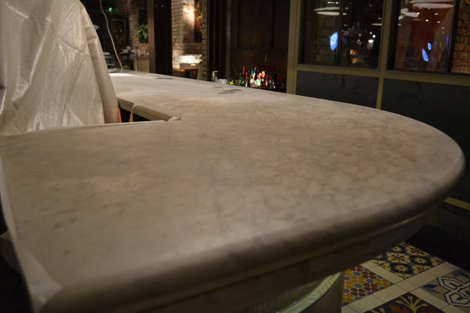 Marble bar top Cleaning and Polishing